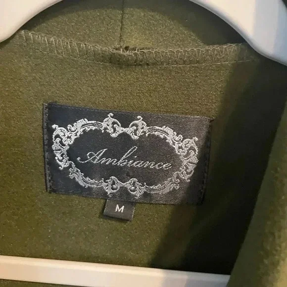 🍋Ambience Olive green open long cardigan size Medium - Picture 5 of 6